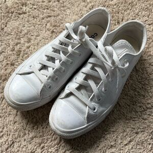 Converse Leather White Low-Top Sneakers